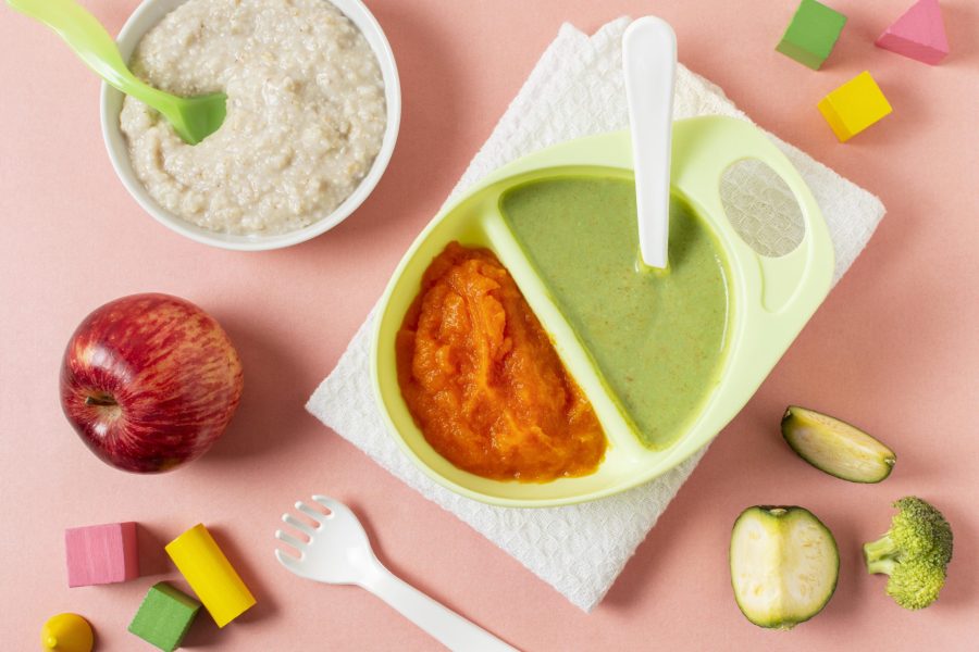 Menu MPASI bergizi dengan protein hewani untuk bayi usia enam bulan