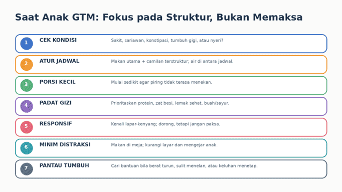 Tujuh strategi menjaga nutrisi saat anak GTM