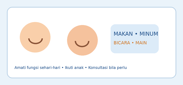Panduan stimulasi oromotor ringan yang aman untuk anak.