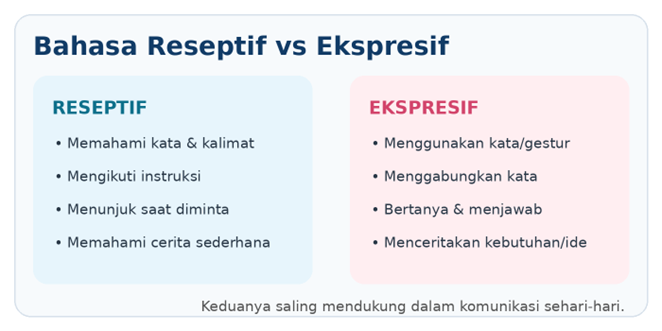 Perbedaan bahasa reseptif dan ekspresif pada anak